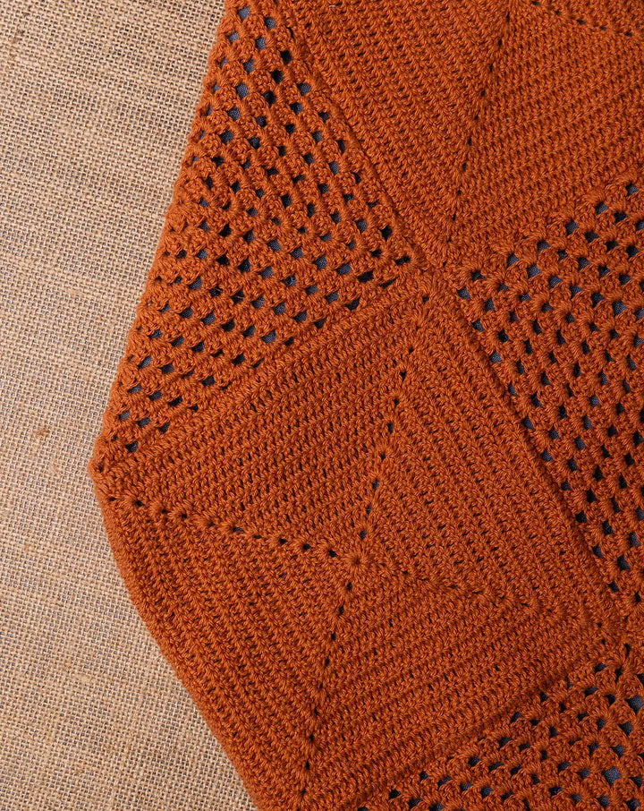 Amber Sunset crochet tote bag, handmade eco-friendly tote by The Mango House Trust