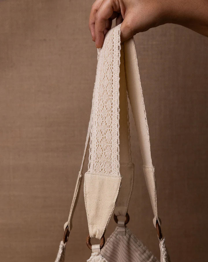 Autumn crochet bucket bag, handmade eco-friendly handbag by The Mango House Trust
