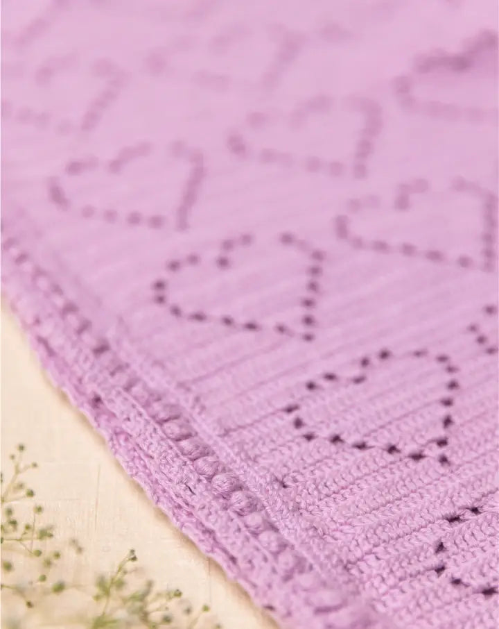 Heart Motif Baby Blanket