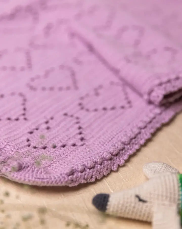 Heart Motif Baby Blanket
