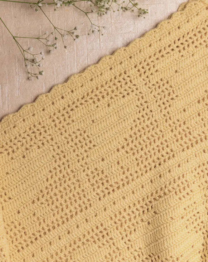 Yellow Bunny Crochet Blanket