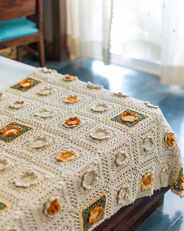 Marigold Bed Crochet Cover
