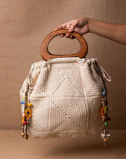 Handmade Moonbeam crochet bag, eco-friendly shoulder bag by The Mango House Trust