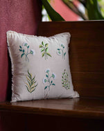 Evergreen crochet cushion cover, handcrafted sustainable home decor by The Mango House Trust