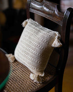 Flow crochet cushion cover, handmade sustainable home decor by The Mango House Trust