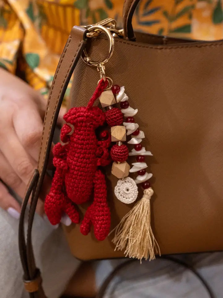 The Mango House Lobster Crochet Bag Charm