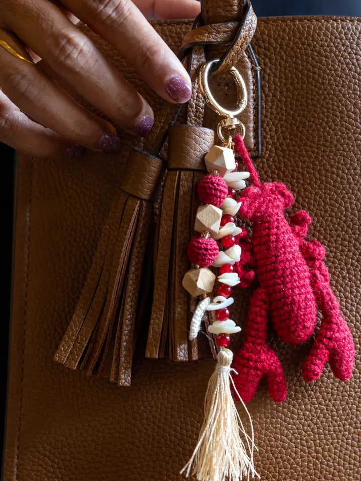 The Mango House Lobster Crochet Bag Charm