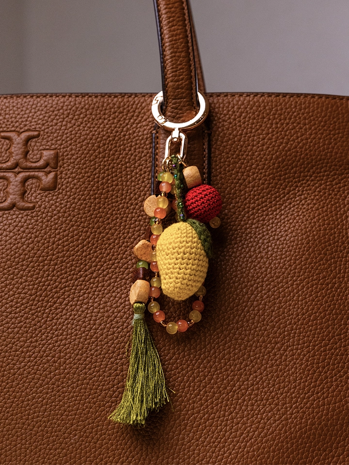The Mango House Moody Mango Crochet Bag Charm