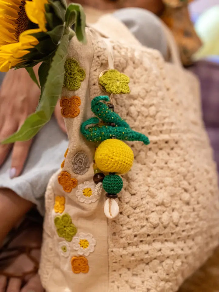 The Mango House Nazar Crochet Bag Charm