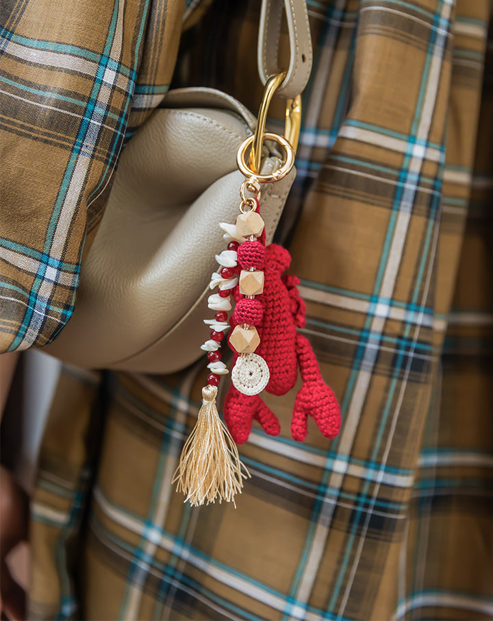 The Mango House Lobster Crochet Bag Charm