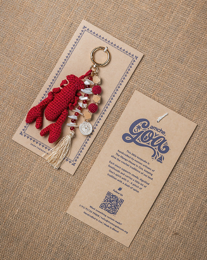The Mango House Lobster Crochet Bag Charm