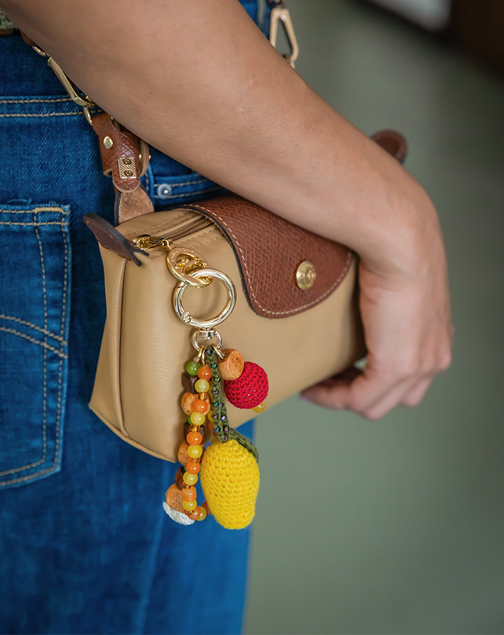 The Mango House Moody Mango Crochet Bag Charm