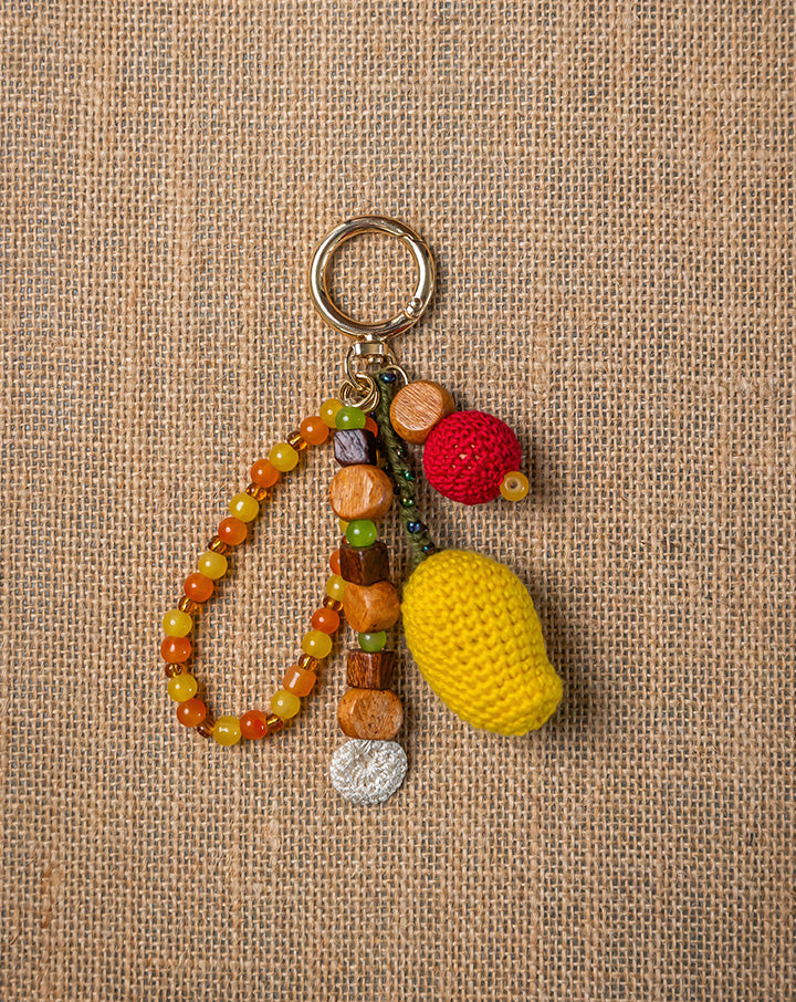 The Mango House Moody Mango Crochet Bag Charm