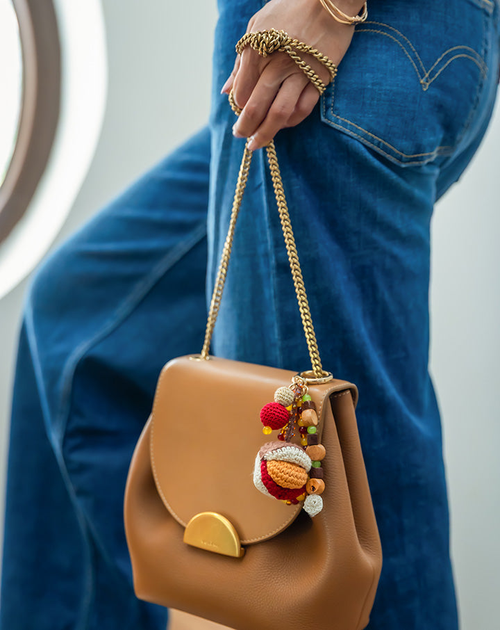 The Mango House Vada Pav Crochet Bag Charm