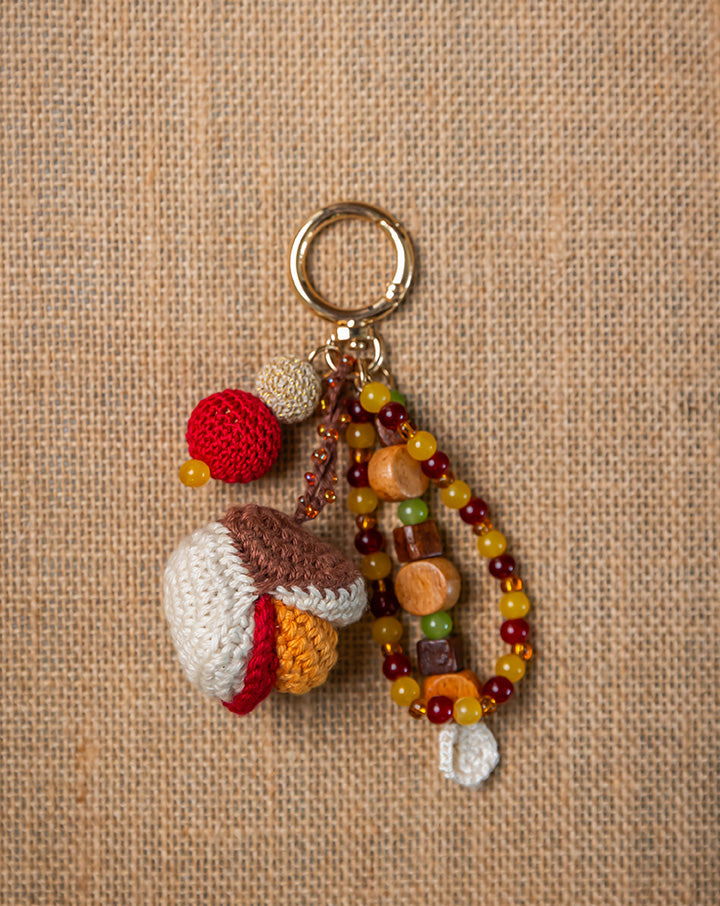 The Mango House Vada Pav Crochet Bag Charm