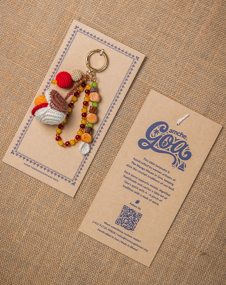 The Mango House Vada Pav Crochet Bag Charm