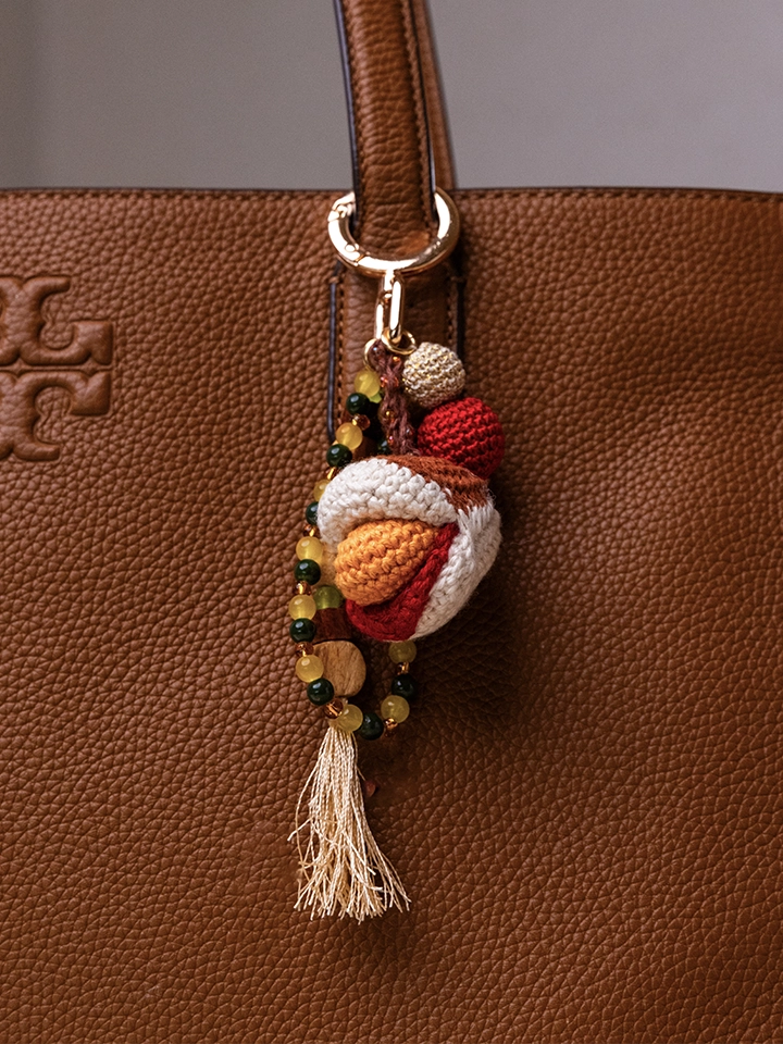 The Mango House Vada Pav Crochet Bag Charm