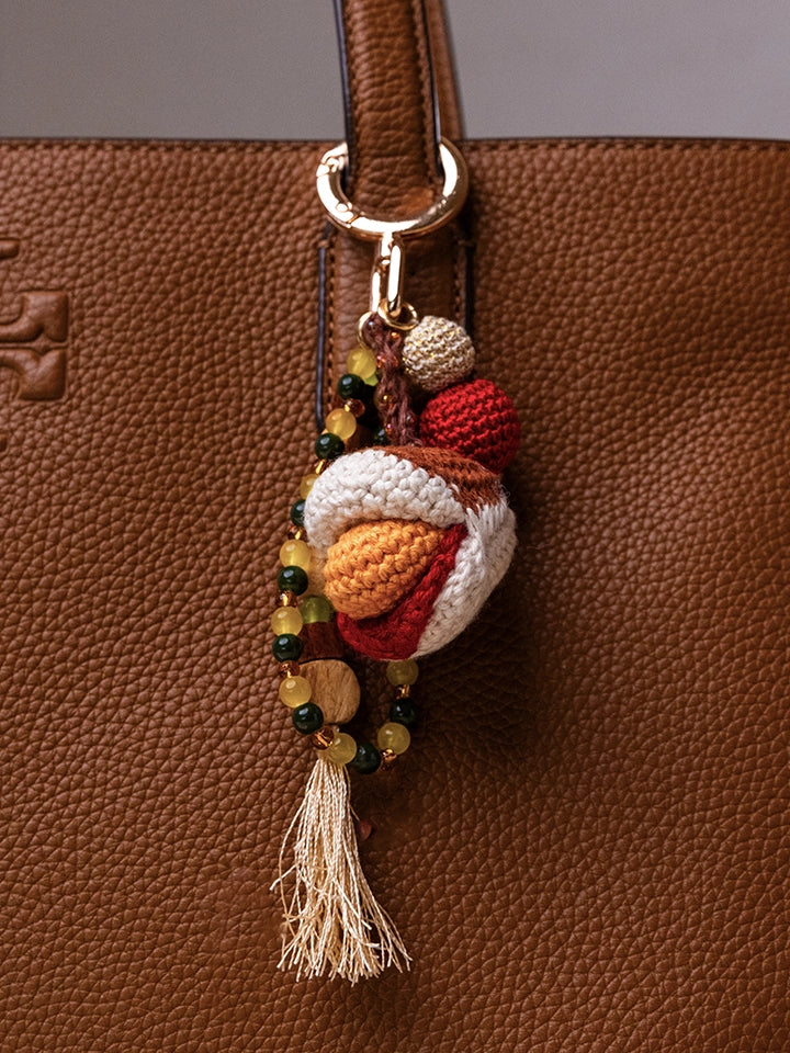 The Mango House Vada Pav Crochet Bag Charm