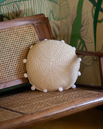 Moonshine crochet cushion cover, handmade elegant home decor by The Mango House Trust