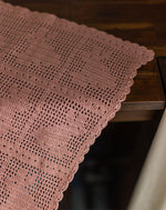 Soft salmon crochet rabbit kids blanket, handmade baby blanket by The Mango House Trust