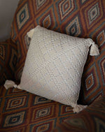 Rain crochet cushion cover, handmade nature-inspired home decor by The Mango House Trust
