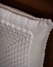 Sea shells crochet cushion cover, handmade coastal decor by Mango House